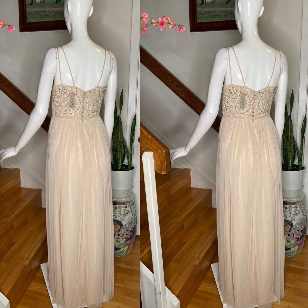 BHLDN Beige Maxi Dress with Embellished Bodice - Picture 3 of 4